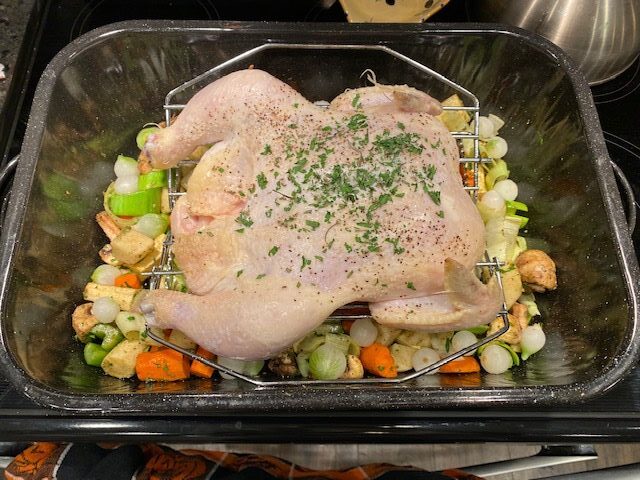 chicken and veg roaster