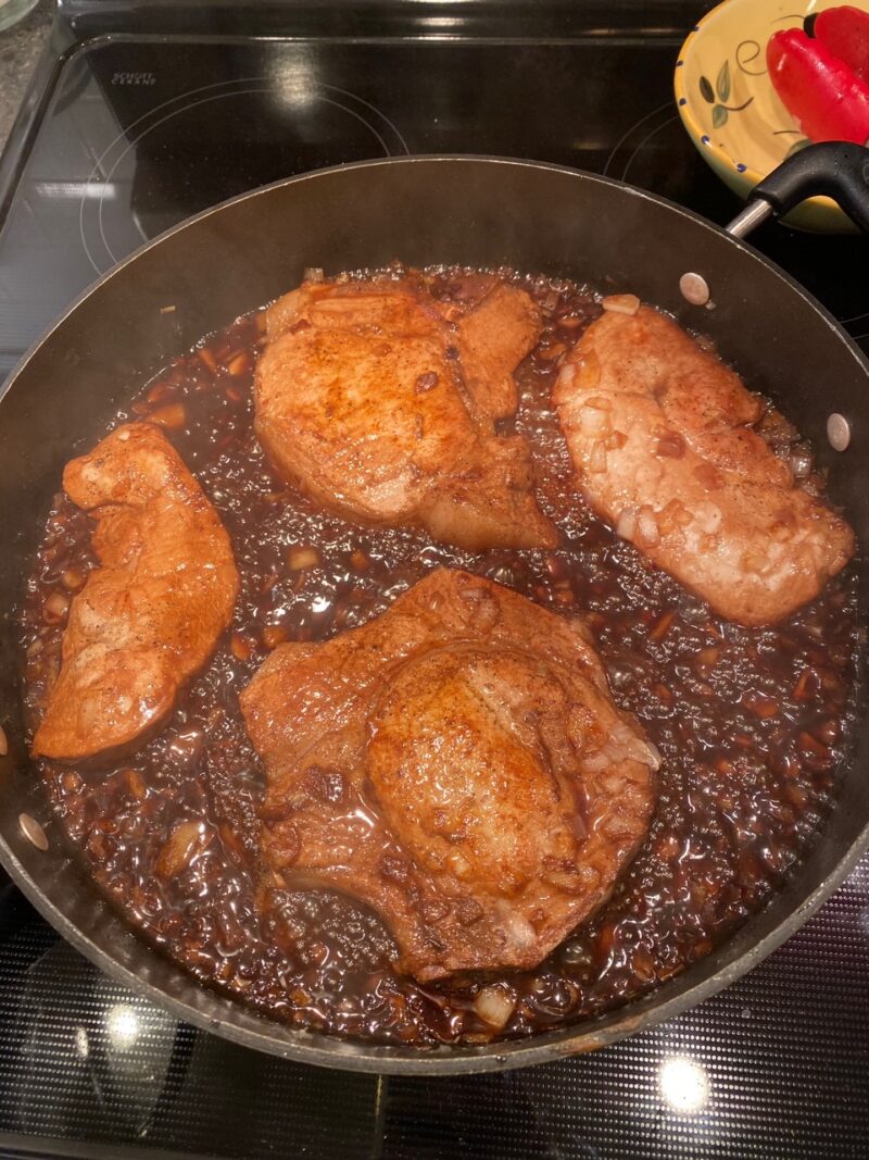 Easy Red Wine Balsamic Pork Chops Juggling Normal